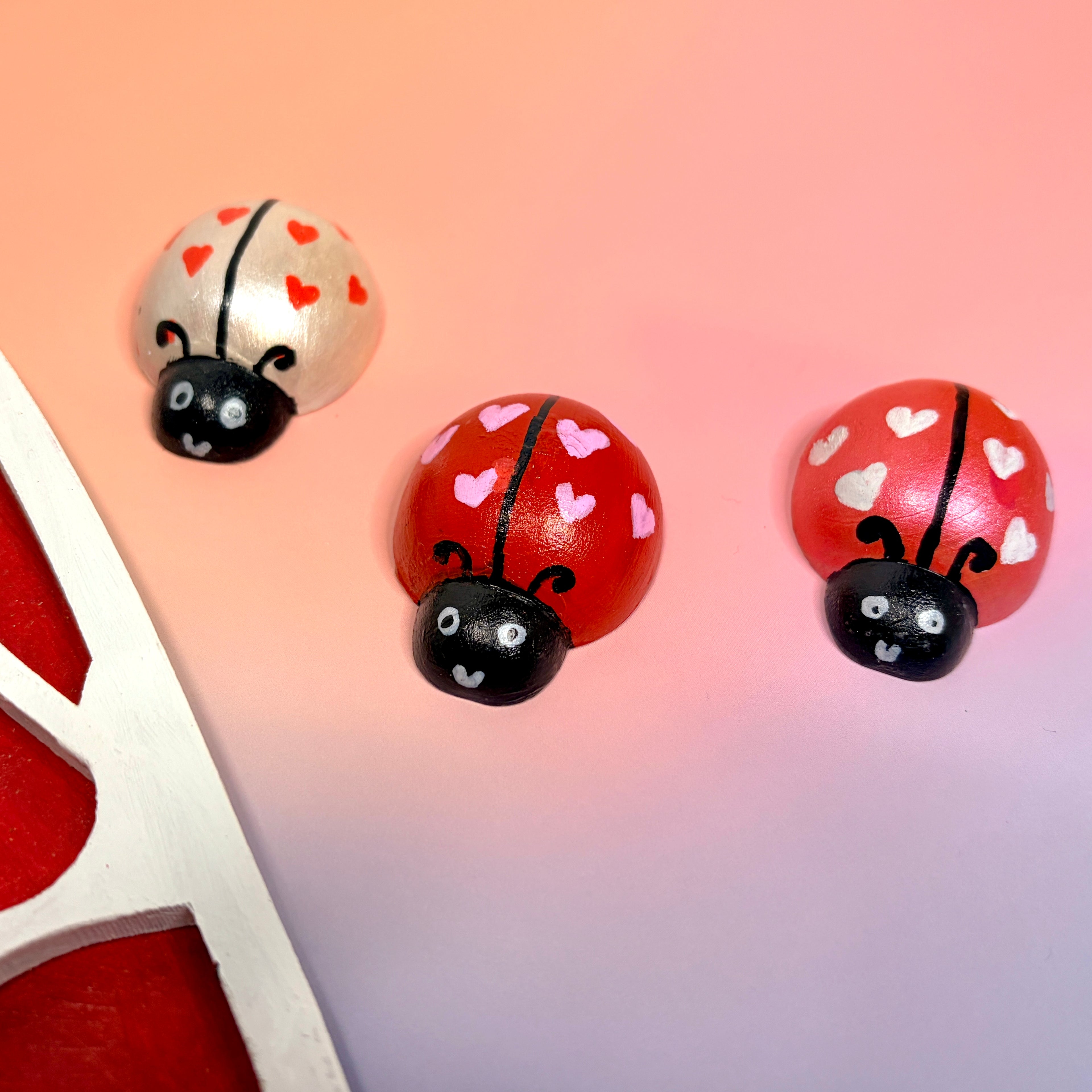 Love Bug Wooden Peg