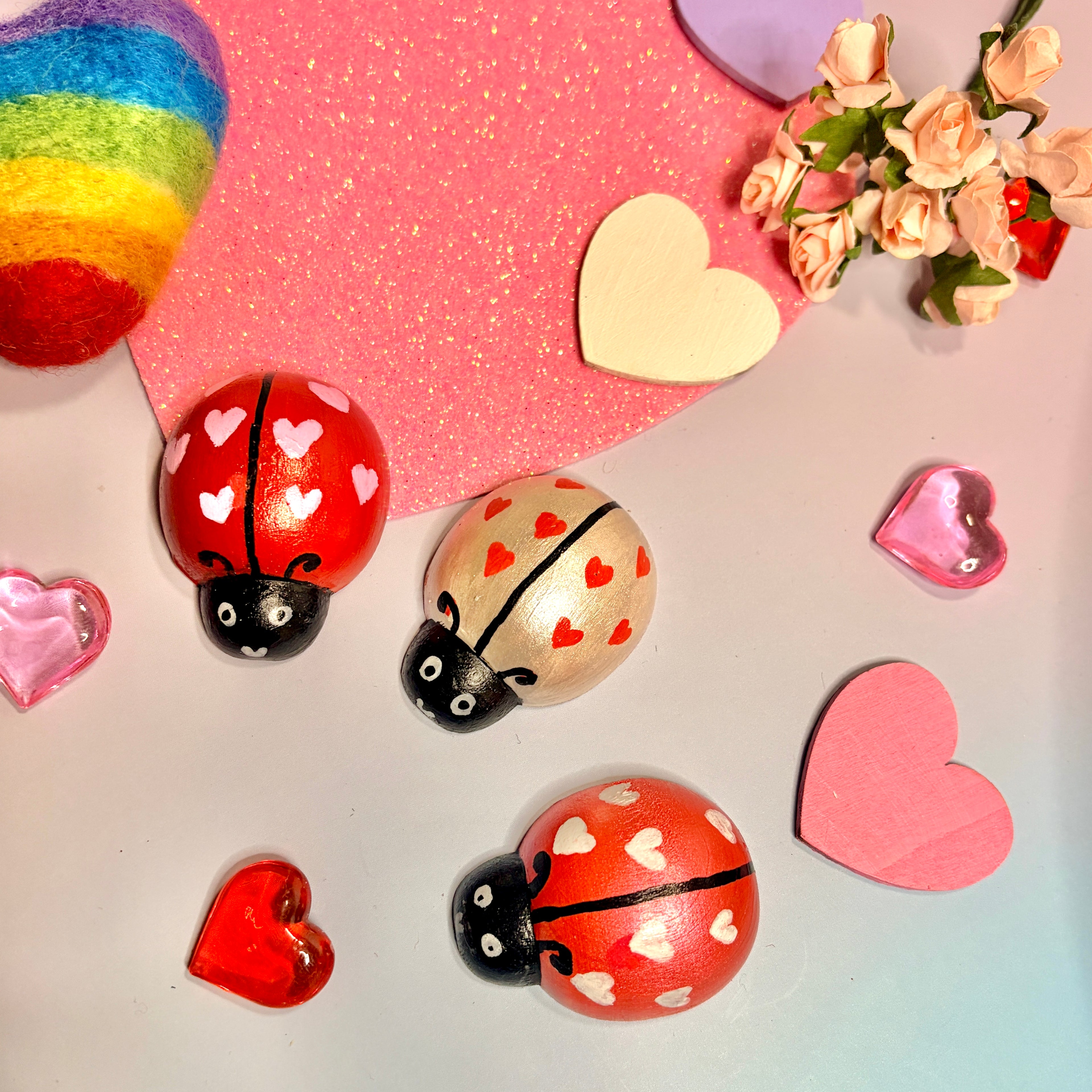 Love Bug Wooden Peg
