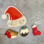 Classic Christmas Felt Trio Set