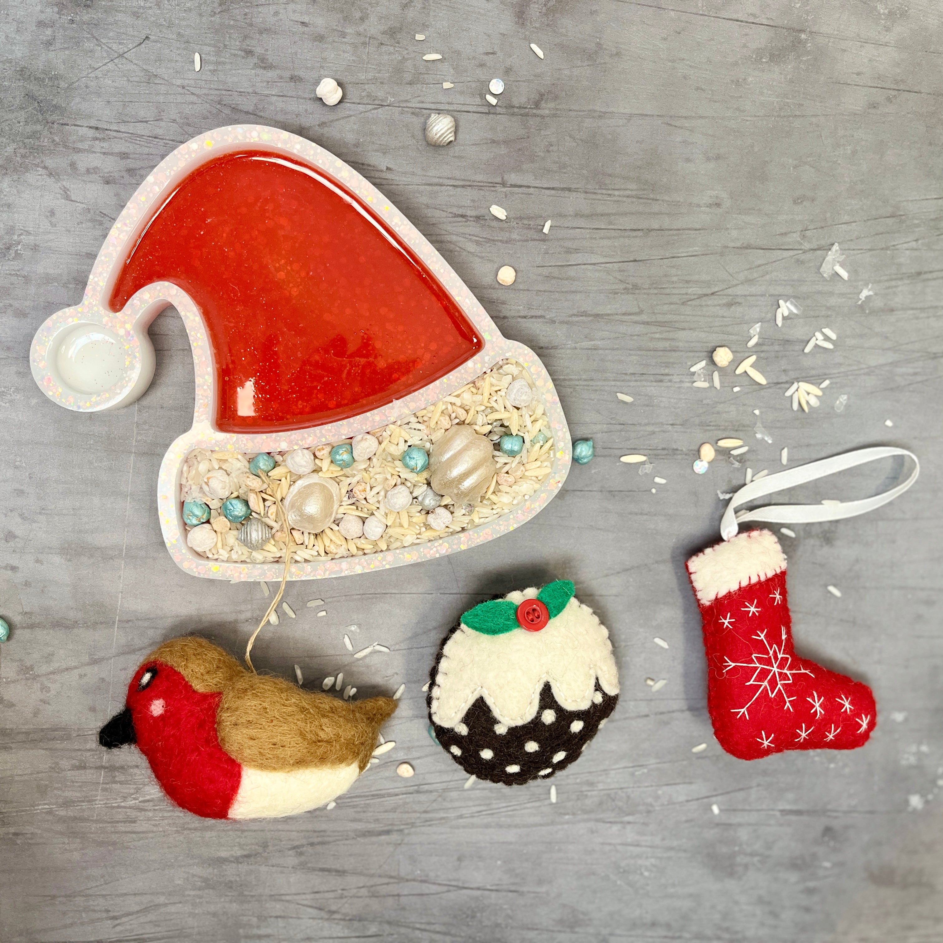 Classic Christmas Felt Trio Set