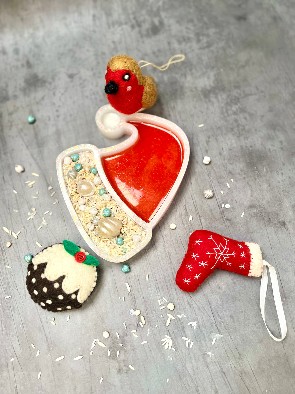 Classic Christmas Felt Trio Set