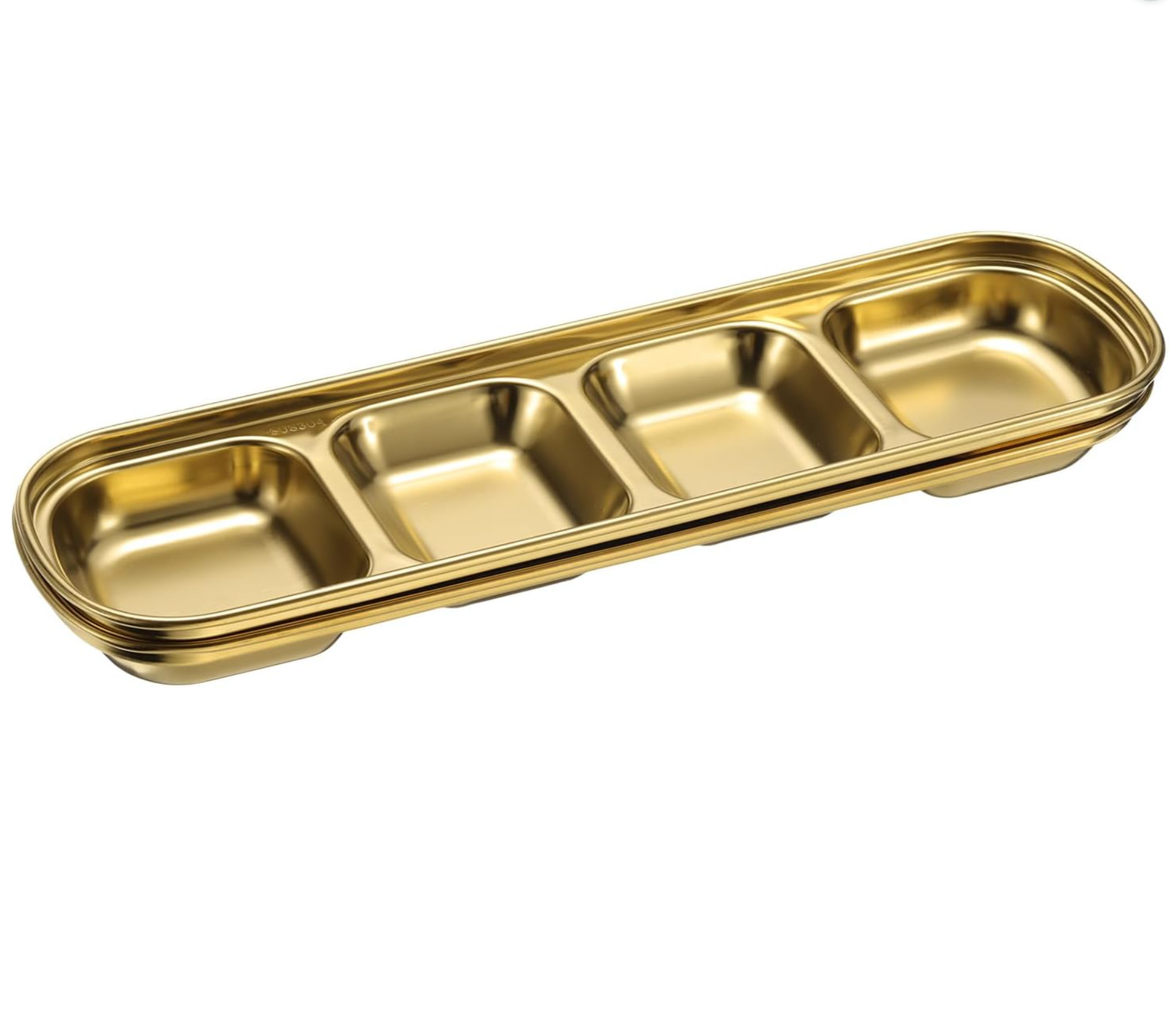Gold stainless steel sorting tray