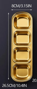 Gold stainless steel sorting tray