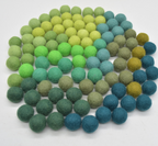 Green Colours Felt Balls (set of 10)