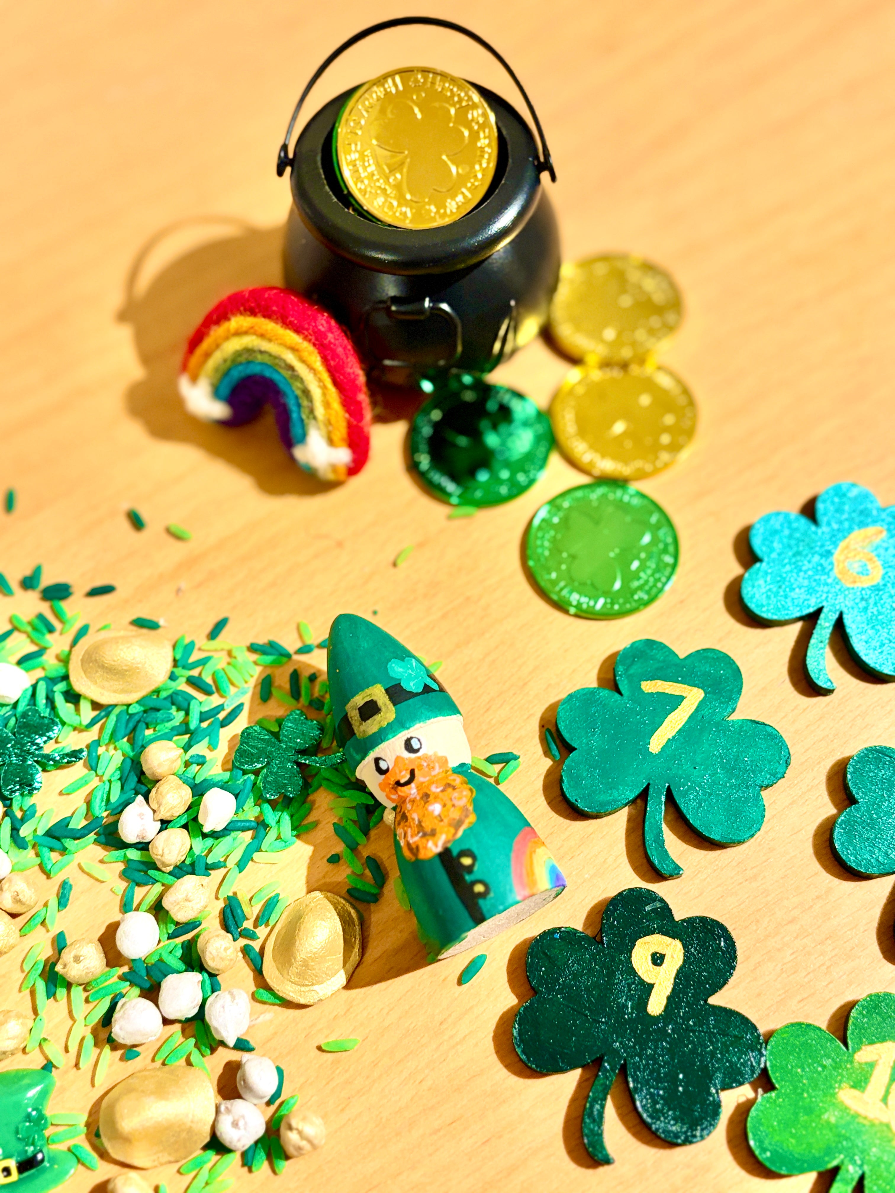 Irish Leprechaun Peg Doll