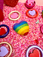 Large Rainbow Felt Heart