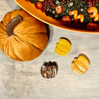 Trio of Resin Pumpkin Treasures