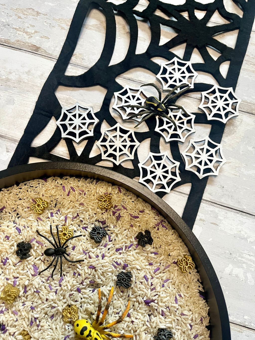 Wooden Cobweb Counters (set of 10)
