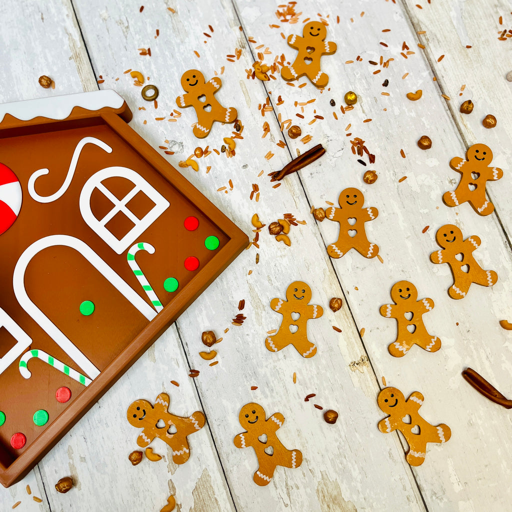 Wooden Gingerbread Man Counters (set of 10)
