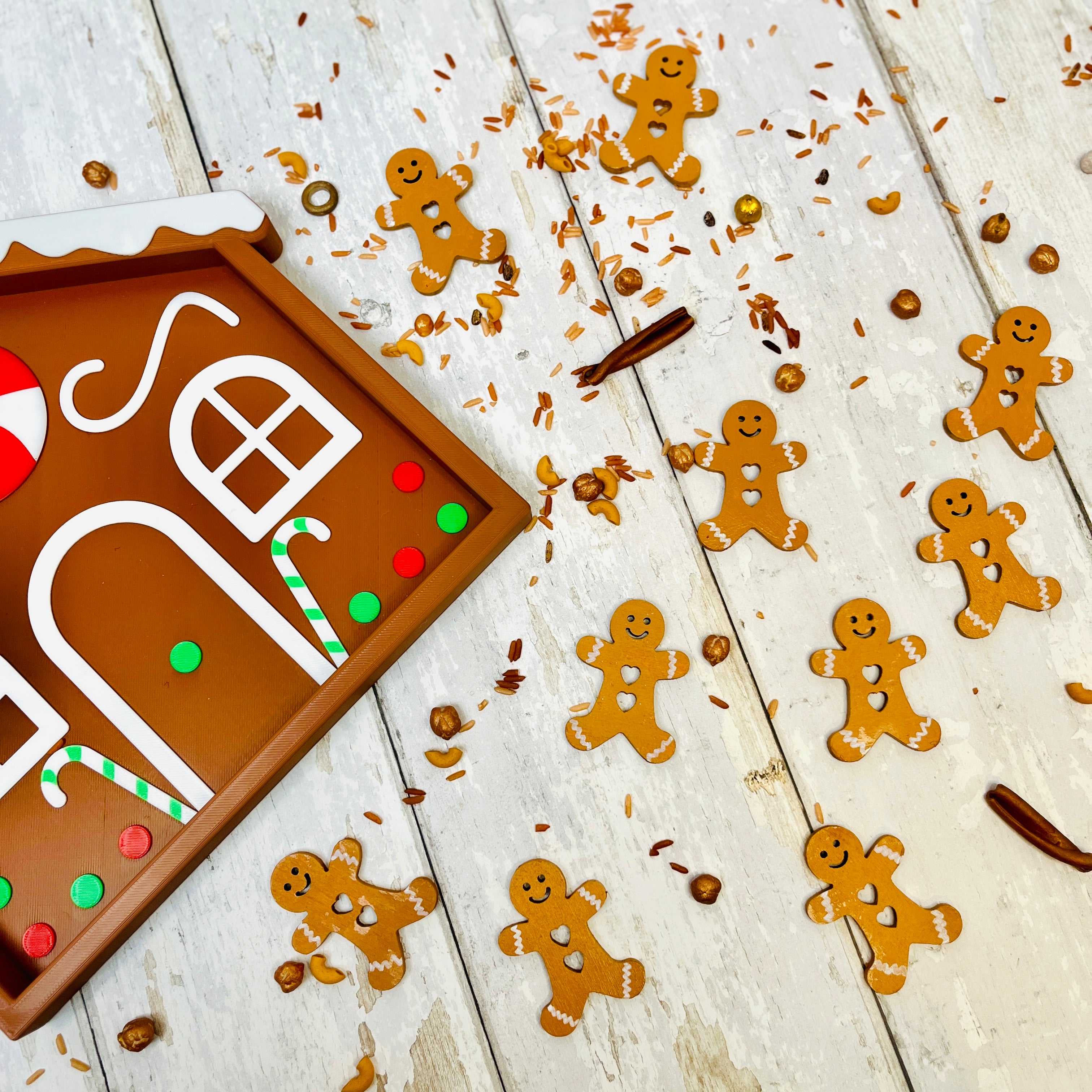 Wooden Gingerbread Man Counters (set of 10)
