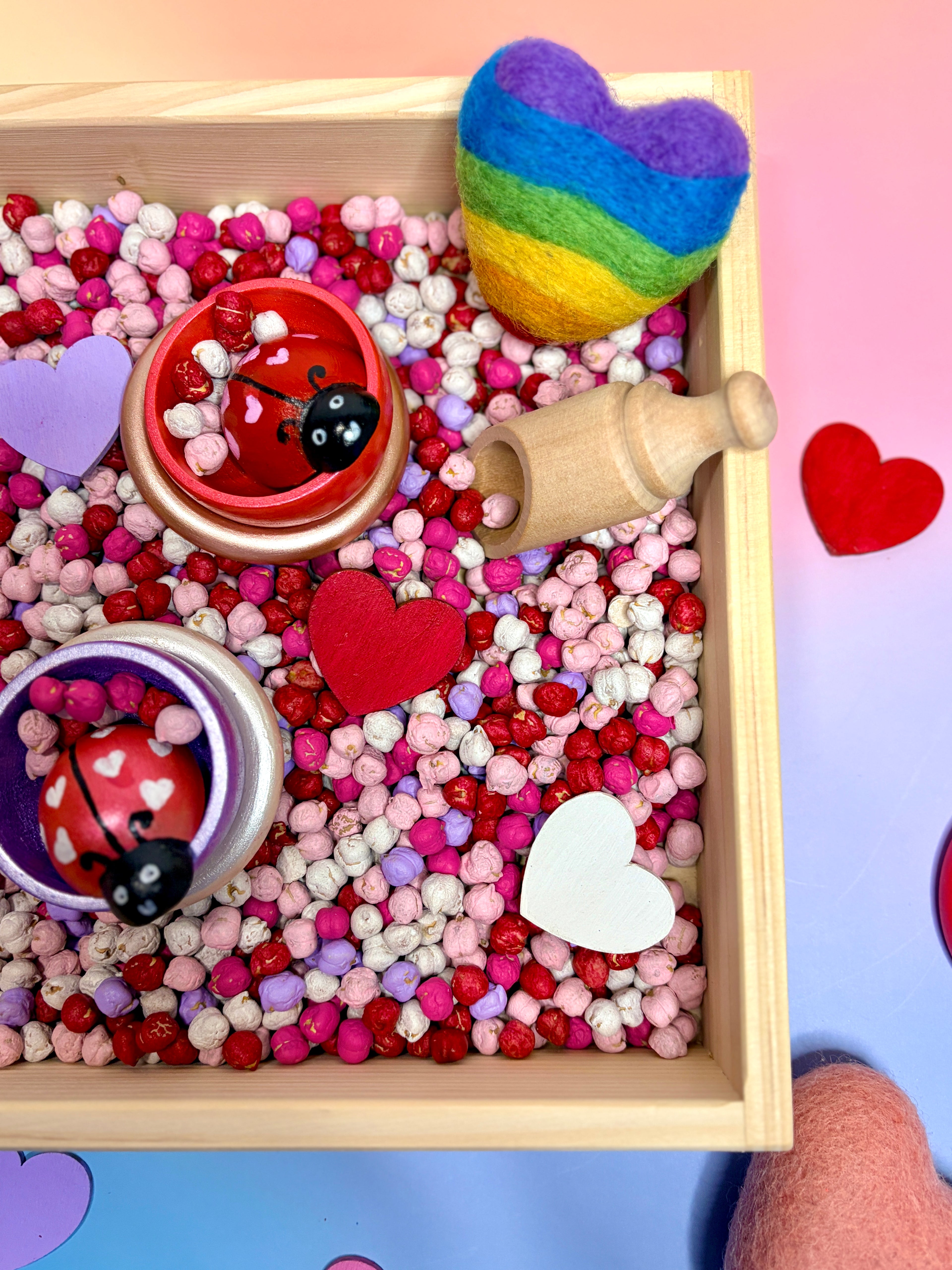 Wooden Heart Counters (set of 10)