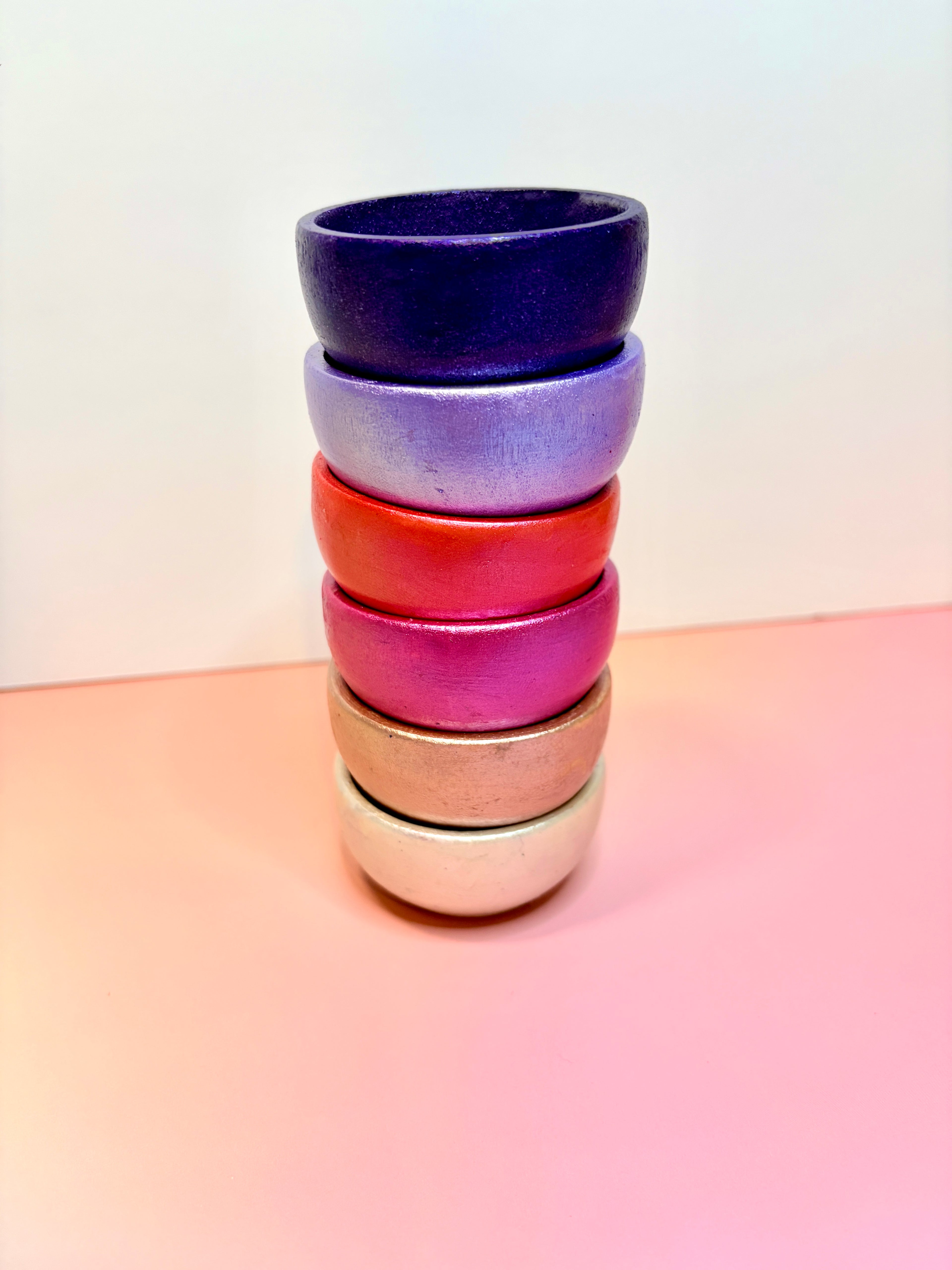 Wooden Mini Bowls Set (set of 6)