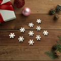Wooden Snowflake Counters (set of 10)