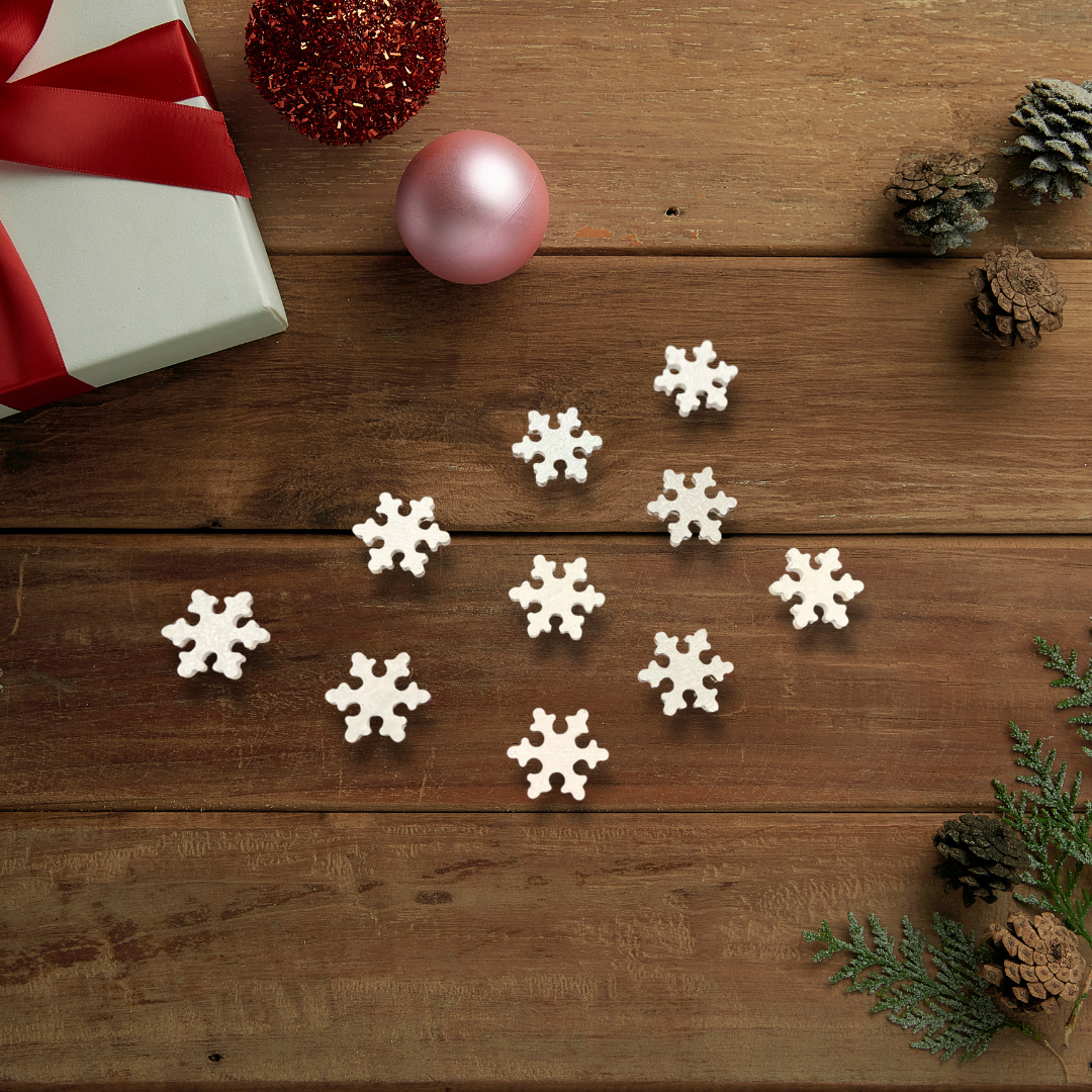 Wooden Snowflake Counters (set of 10)